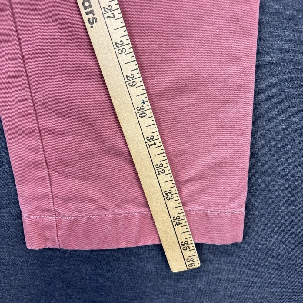 J Crew Essential Pants Mens 34x35 Pink Salmon Slim Chino Straight Preppy Office